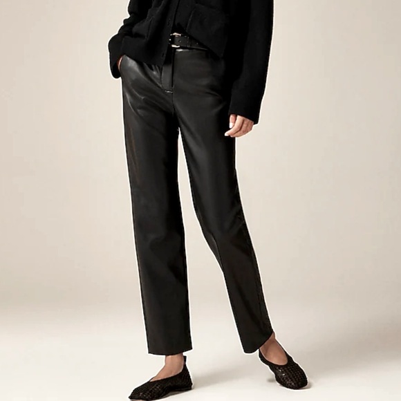 J. Crew Kate Faux Leather Straight-Leg Pant - Picture 2 of 16